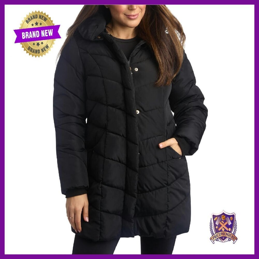 Long Puffer Coat Heavyweight Insulated Windproof Parka Winter Jacket